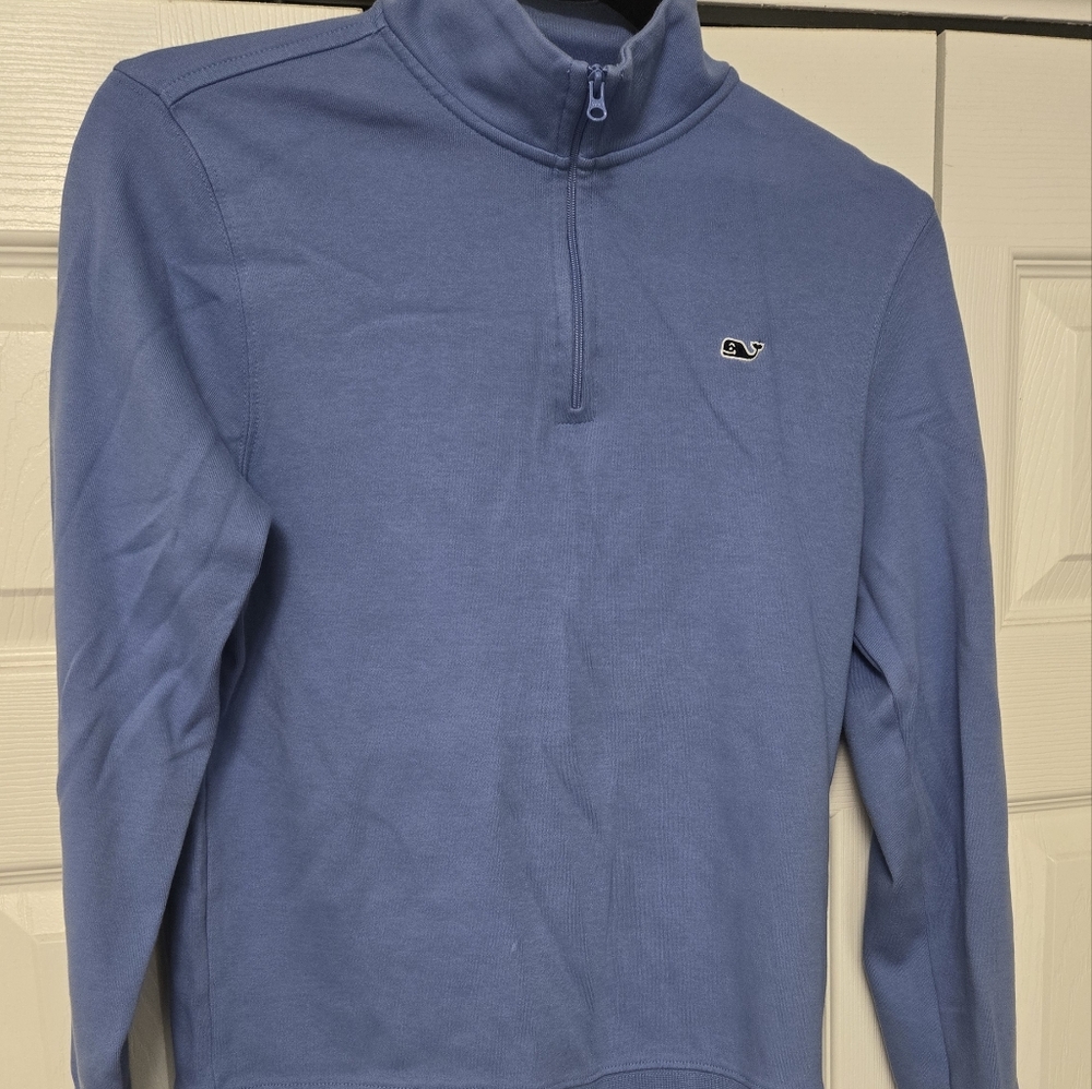 Blue Quarter-Zip Pullover
